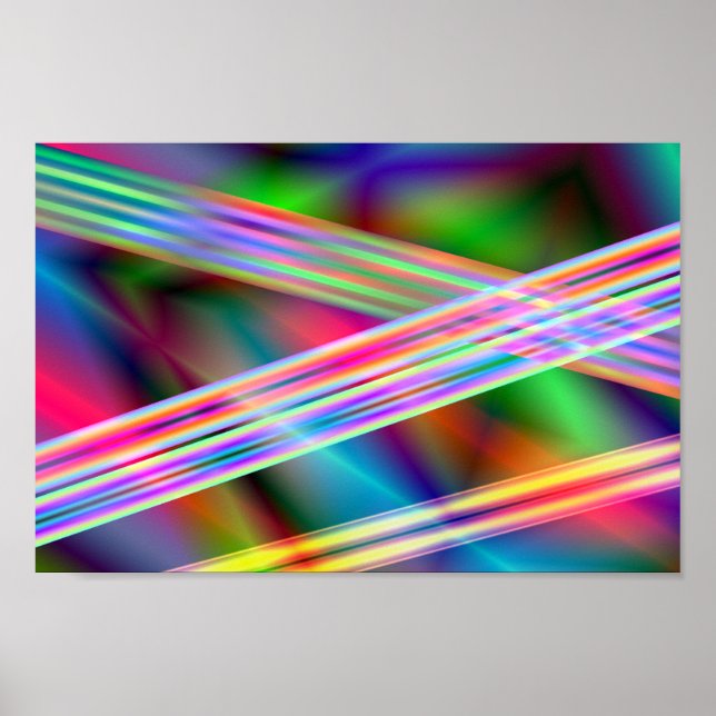 soft lasers abstract art poster (Front)