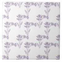 Soft Lavender Botanical Pattern Tile