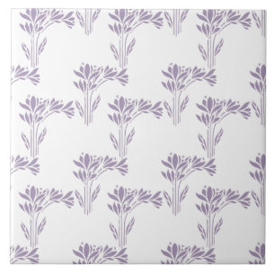 Soft Lavender Botanical Pattern Tile