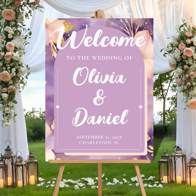 Soft Lavender Ceremony Welcome Display (Creator Uploaded)