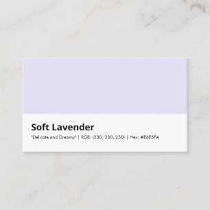 Soft Lavender Delicate Dreamy Colour Consulting Business Card