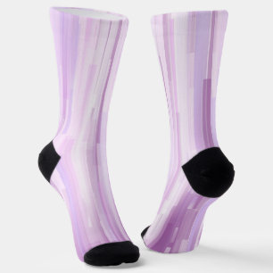 Soft Lavender Geometric Stripe Socks