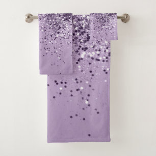 Soft Lavender Lady Glitter #1 (Faux Glitter) #art Bath Towel Set