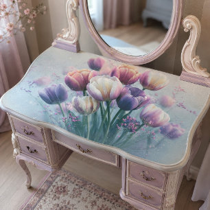 Soft Lavender Tulip Bouquet Decoupage Tissue Paper