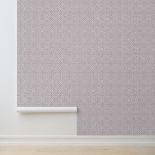 Soft Lavender with White Damask Wallpaper