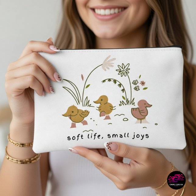 Soft Life Small Joys Duckling Design Accessory Pouch (Tiny joys hit different when you’re protecting your peace.)