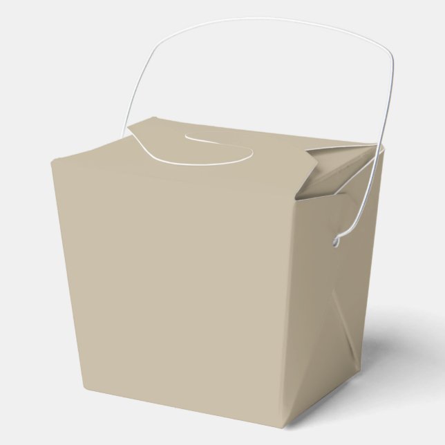 Soft Light Beige Background – Wedding Design Favor Box (Front)