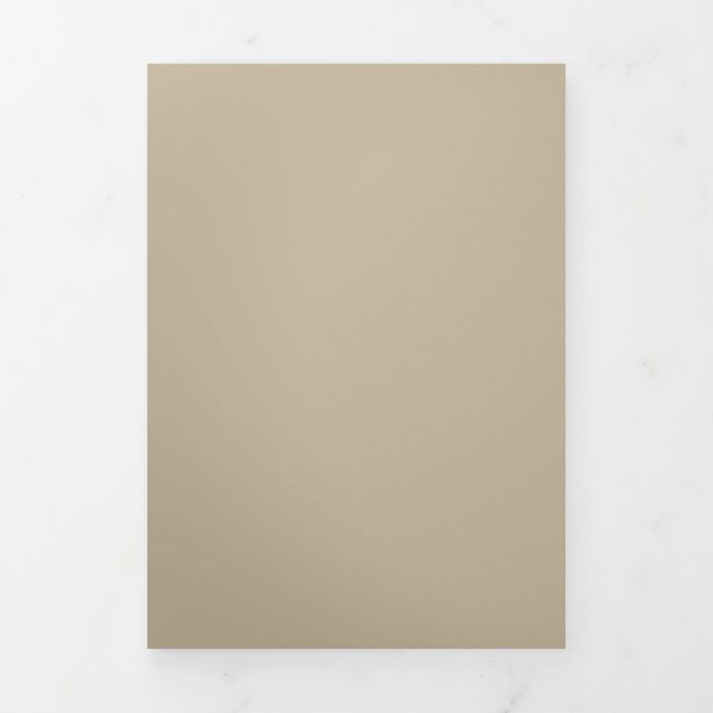 Soft Light Beige Background – Wedding Design Tri-Fold Invitation (Cover)