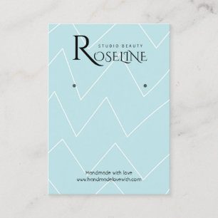 Soft Light Blue Geometric jewlery display  Business Card
