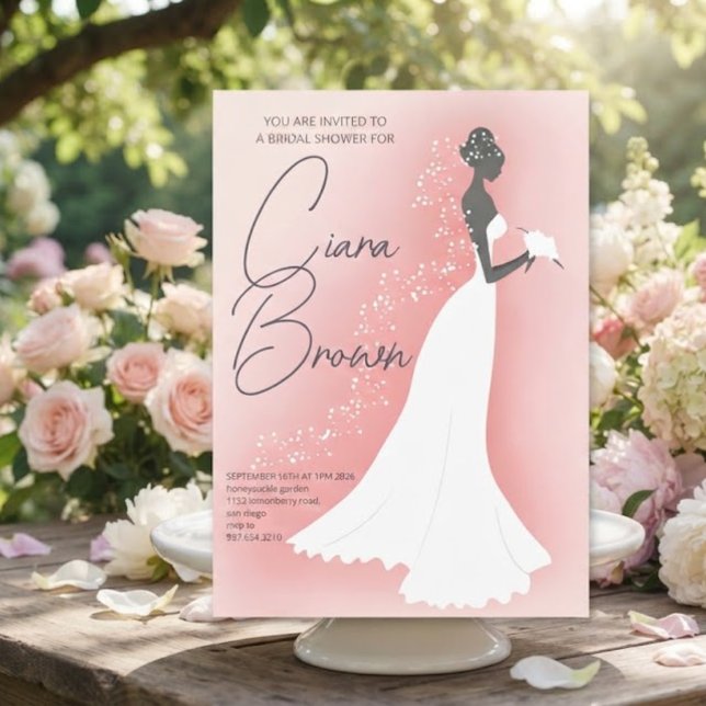 Soft Light Pink Bridal Shower Invitation (Creator Uploaded)