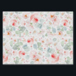 Soft Light Pink Watercolor Flowers Botanical  Tissue Paper<br><div class="desc">Beautiful pink watercolor flowers and sage greenery tissue paper</div>