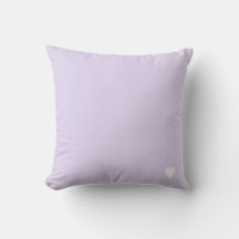 Soft Lilac Purple Solid Pastel Colour With Heart