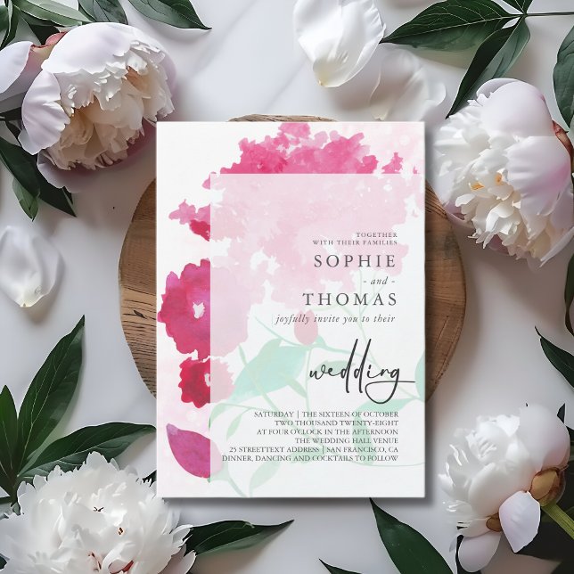 Soft lilacs elegant wedding invitation (Creator Uploaded)