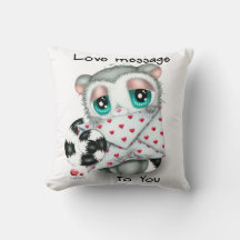 Soft Love Declaration by Message from cute Lemur