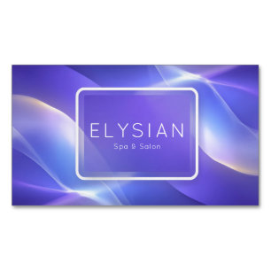 Soft Luminous Waves Periwinkle Abstract Magnetic Business Card