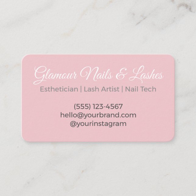 Soft Luxury Beauty/Wellness Parlor Business Card (Front)