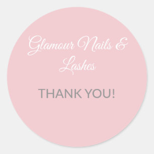 Soft Luxury Thank You Stickers for Beauty Business