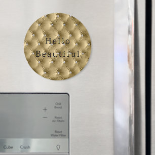 Soft Luxury Warm Gold Faux Velvet Magnet