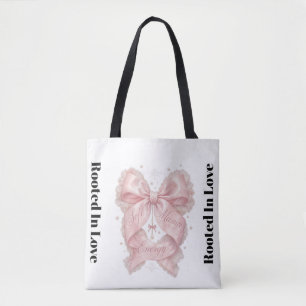 Soft Mama Energy Pink Coquette Bow Design   Femini Tote Bag