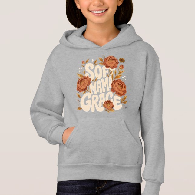 Soft Mama Grace Fall Floral Retro Typography Desig (Front)