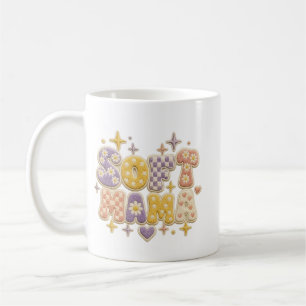 Soft Mama Pastel Floral Tufted Retro Mom Aesthetic Coffee Mug