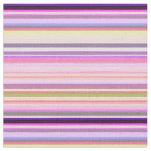 Soft Mauve Lilac Horizontal Stripes  Fabric