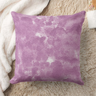 Soft Mauve Lilac Watercolor Wash Pattern Throw Pillow