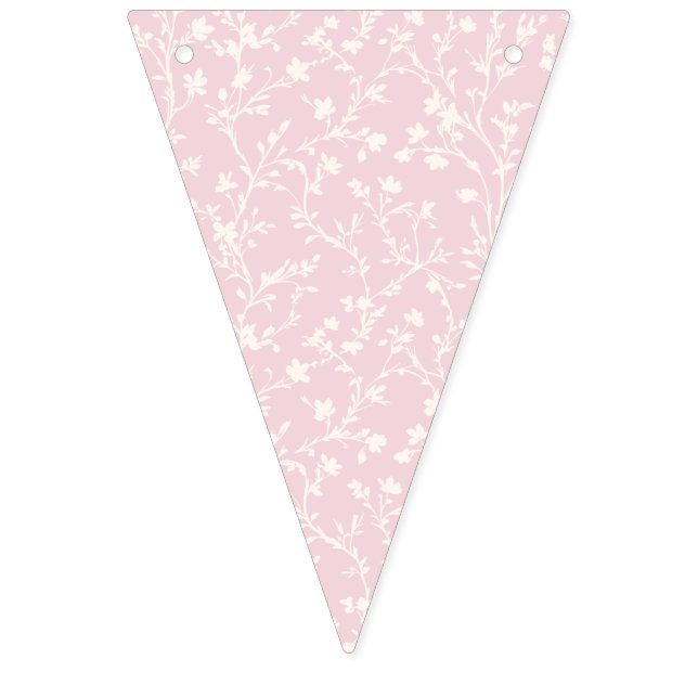 Soft Meadow Neutral - Blush Pink Bunting Flags (First Flag)