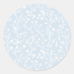 Soft Meadow Neutral - Powder Blue Classic Round Sticker
