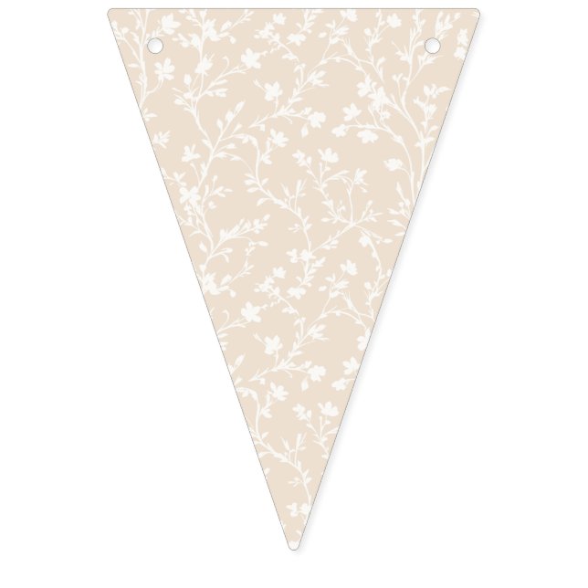 Soft Meadow Neutral - Soft Linen Bunting Flags (First Flag)