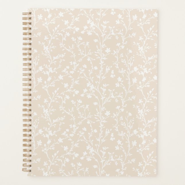 Soft Meadow Neutral - Soft Linen Planner (Front)