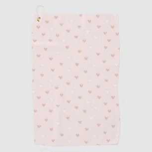 Soft Minimal Heart Pattern Golf Towel