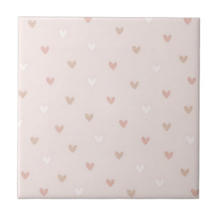 Soft Minimal Heart Pattern Tile