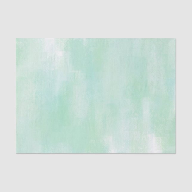 Soft Mint Abstract Tissue Paper (Front)