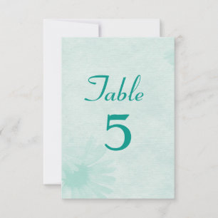 Soft Mint Green Table Number