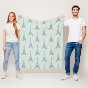 Soft Mint Tour Eiffel couverture cadeau