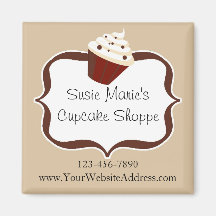 Soft Mocha Stripes Personalized Cupcake
