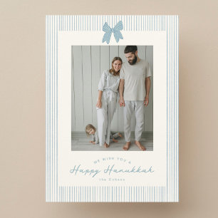 Soft modern hanukkah photo greeting Card