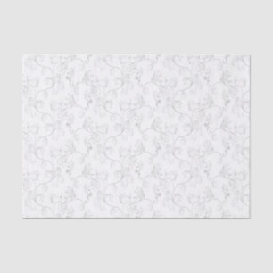 Soft Modern White&Grey Named Damask Tissue Paper
