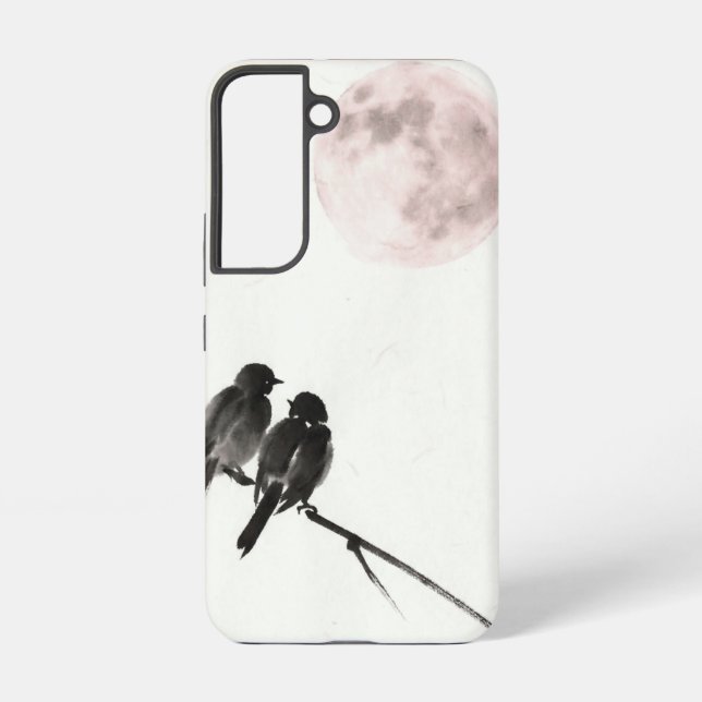Soft Moon Birds Pastel Phone Case - Samsung (Back)