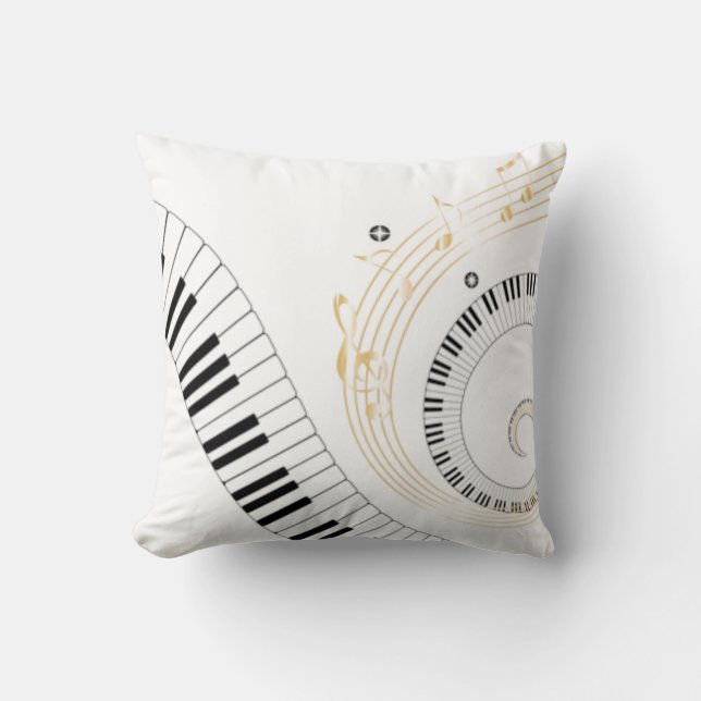Soft Music Throw Pillow (Front)