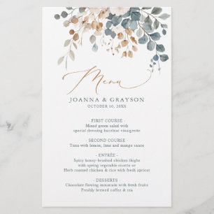 Soft Muted Earthy Tone Floral Watercolor Wedding