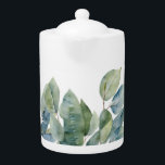 Soft muted elegant green teal foliage botanical<br><div class="desc">A clean,  vibrantly green fern design.
part of a collection-
https://www.zazzle.com/collections/watercolor_greenery-119205386772679829</div>
