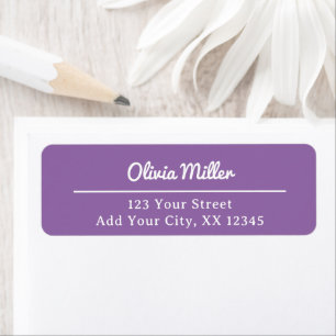 Soft Muted Lavender Trendy Address Label