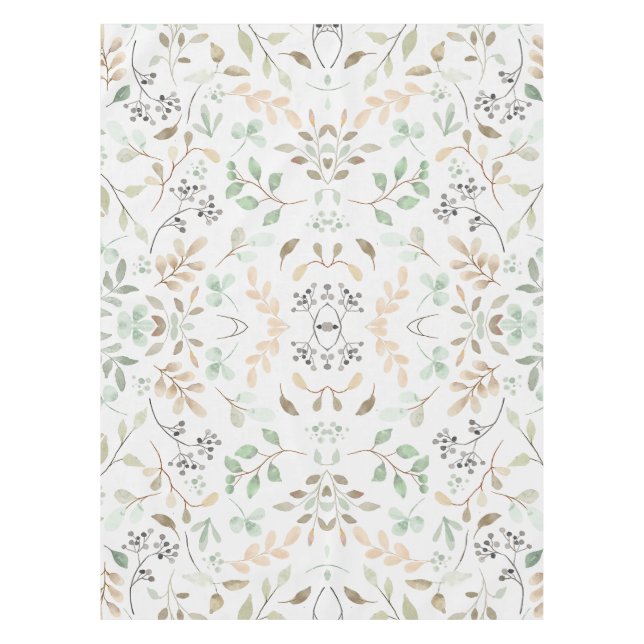 Soft Nature Leaves Table Cover | Tablecloth (Front)