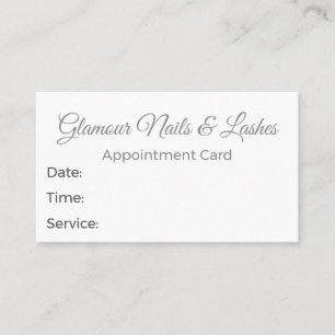 Soft Neutral Beauty Salon/Wellness Parlor  Appointment Card