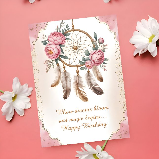 Soft Neutral Floral Birthday Card (Creator Uploaded)