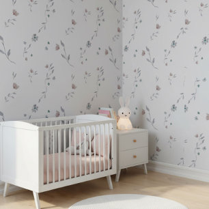 Soft Neutral Floral cottagecore wildflower  Wallpaper