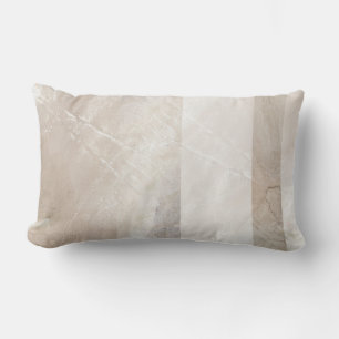 Soft neutral geometric stripe abstract lumbar pillow