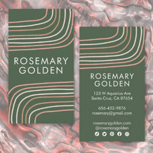 Soft Neutral Lines Minimalist Simple Elegant Chic Business Card